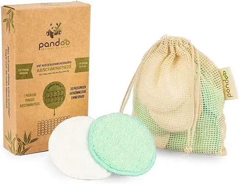 10 almohadillas de maquillaje reutilizables de bambú y algodón | Removedor de maquillaje lavable, menos residuos | Extremadamente suave, perfecto para la limpieza facial y para bebés.