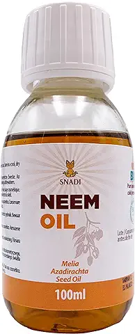 100 ml - Aceite de Neem BIO, Puro, Virgen + Prensado en Frío. Certificado Ecológico. Antienvejecimiento. Aceite Corporal Hidratante y Aceite Cabello todo Tipo. Neem Oil Puro y Natural.  