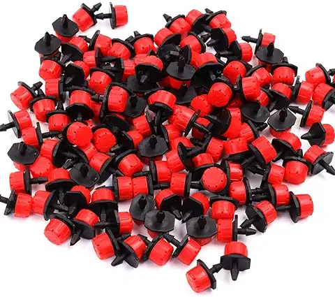 100 Piezas de Rociadores de Riego Ajustables Kits de Sistema de Riego por Goteo Boquillas de Nebulización de Riego por Goteo de Micro Flujo para Jardines de Vegetales  