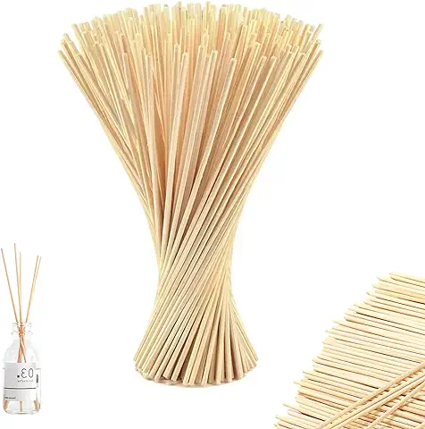 100 Piezas Varillas Difusoras de Láminas, Varillas Difusor de Aromas de Aceite Esencial, Varilla de Madera de Ratán Natural para Fragancia de Aroma, 20cm*3mm  