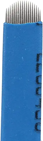 100 Unids/set 18u pin Cuchilla para Tatuaje de Cejas Manual Microblading Maquillaje Permanente Aguja Estéril  