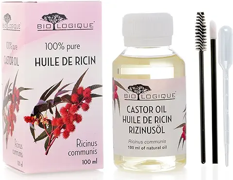 100ml - Aceite de Ricino 100% Puro, Natural y Prensado en Frío - Estimula el Crecimiento del Cabello, Pestañas, Cejas, Refuerza las Uñas - Entregado con Kit Aplicador y Pipeta  