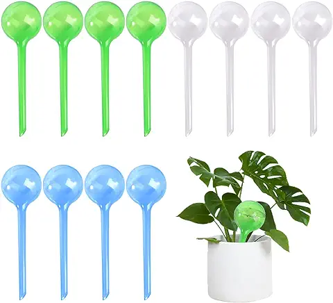 12 Bolas de Riego, Dispositivo de Riego Automático, Sistema de Riego Automático para Plantas, Dispositivo Auxiliar para Regar Macetas, para Verduras, Plantas en Macetas, Flores (13 x 5 cm)  