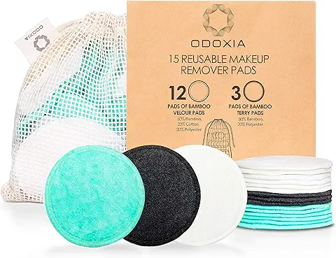 15 Discos Desmaquillantes Reutilizables | Almohadillas Ecológicas No Desechables | Almohadillas De Bambú Orgánico Natural De Doble Capa Con Bolsa De Lavandería | Ultra Suave Para Todo Tipo De Piel  