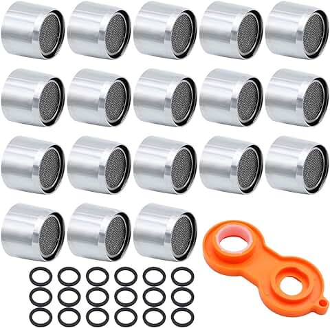 18 Piezas Filtro de Grifo Aireador 22mm Hilo Interno Filtro Grifo de Ahorro de Agua con Junta para el Ahorro de Agua del Grifo  