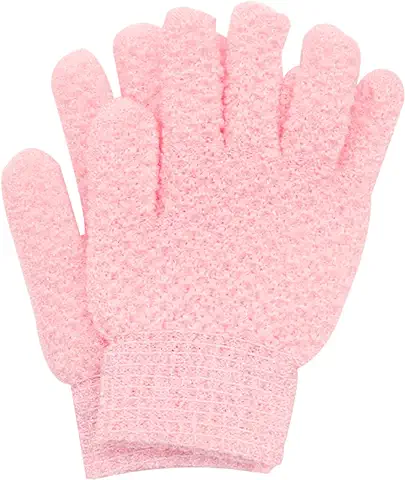2 Guantes Exfoliantes, Guantes de Lavado Exfoliantes, Guantes de Baño para Ducha, piel Exfoliante, Guante de Esponja Natural para el Cuerpo, Exfoliante de piel Muerta, Microfibra de Doble cara  