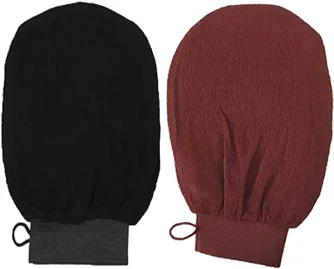 2 Guantes Exfoliantes para Exfoliar el Cuerpo y la Cara, Guantes Exfoliantes para el Cuerpo y la Cara, Limpia y Purifica tu piel Naturalmente, Guantes de crin  