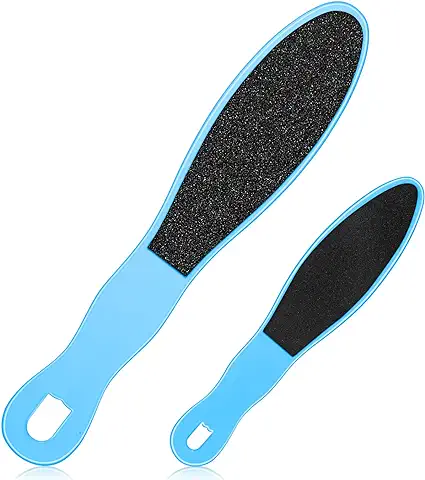 2 Piezas Limas de Pies de Pedicura Raspador de Callos de Doble Cara Removedor de Piel Muerta Seca Eliminador de Callos de Pies Lima para Escofina de Pie Azul, 2 Tamaños  