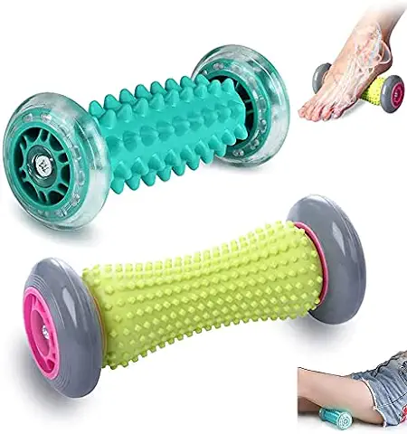 2 Piezas Rodillo Fascitis Plantar, Rodillo Masaje Muscular Masajeador de Pies Rodillo Masaje para Fascitis Muscular Masaje Acupresión  
