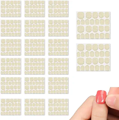 20 Hojas / 480 Piezas Adhesivo de Pegamento Para Uñas Adhesivo de Gelatina Impermeable y Transpirable Adhesivo para Uñas Postizas  