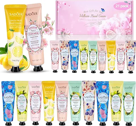 21 pack de Crema de Manos, mini Crema de Manos para Mujer, set de Regalo, Crema Hidratante para el Invierno, Crema Corporal para el día de la Madre, Navidad, Regalos de Cumpleaños  