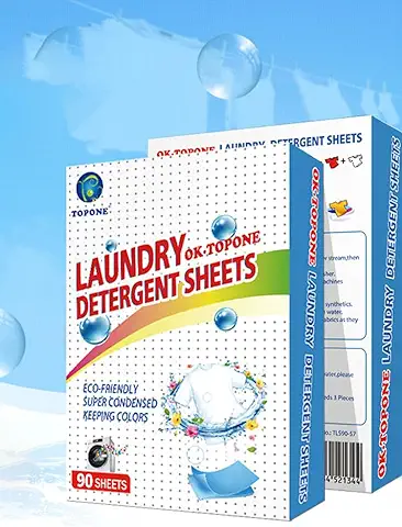 2Pack Detergente para ropa Tiras Detergente para ropa Ecológicas Tiras Ecológicas Detergente para ropa Hojas para ropa sin Líquido Jabón para ropa  
