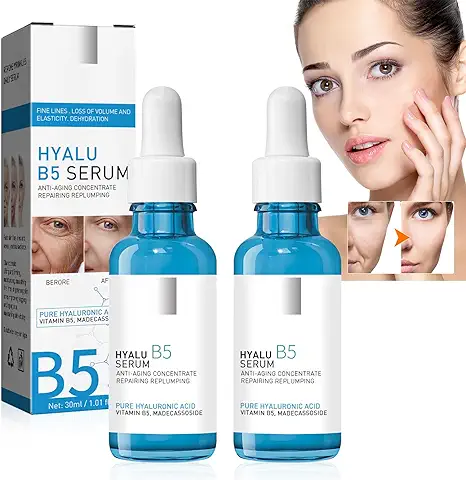 2Pcs Suero Antienvejecimiento, Serum Antiarrugas, Suero de Reafirmante Facial, Suero de Colágeno Antienvejecimiento para Todo Tipo de Piel Mujeres Hombres  