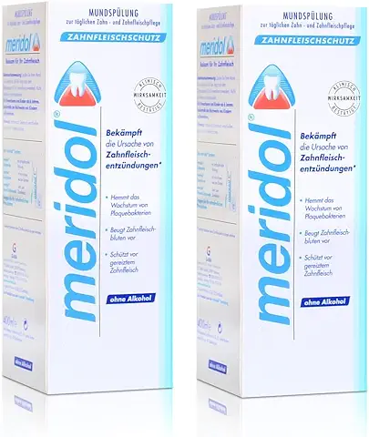 2x Meridol Enjuague Bucal Barrera Gingival 400ml - sin Alcohol  