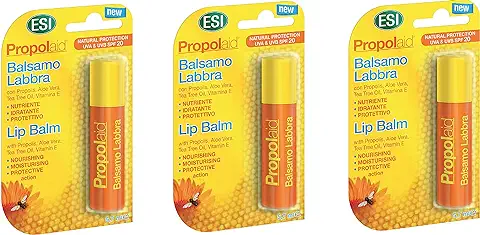 3 ESI Propolaid - Bálsamo Labial de 5,7 ml con Propóleo con Protección Solar SPF 20  