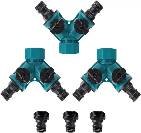 3 Piezas Divisor de Manguera de Jardín, Manguera de 2 Vías Separador, Conector de Manguera Separador, Conector de Manguera de 2 Vías, Separador de Manguera, para Montaje de Herramientas de Riego  
