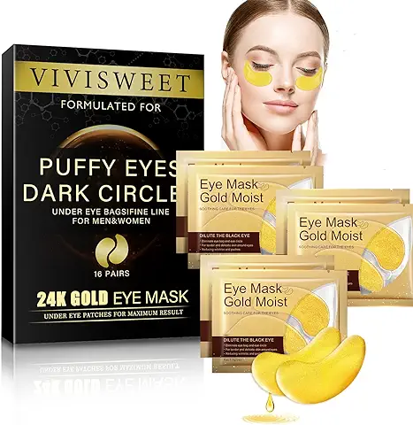 32PCS Parches para Ojos Housn Parches de Colágeno Ojos, Parches Ojos Bolsas y Ojeras, Mascarilla Ojeras, para Las Arrugas, Ojeras, Bolsas de Los Ojos y La Hinchazón, Hidratante, Anti Edad  