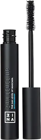 3INA MAKEUP - The 24h Level Up Mascara Waterproof 900 - Máscara de Pestañas Negra para Dar Volumen y Longitud - Máscara Efecto Pestañas Postizas - Máscara Ojos Sensibles - Vegan - Cruelty Free  