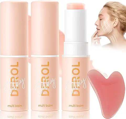 3pcs Bálsamo Hidratante Facial en Barra, Bálsamo Multihumedad, Multi Bálsamo de Arrugas, Hidratante Facial Corporal, Balsamo Labiales Para Cara y Cuerpo  