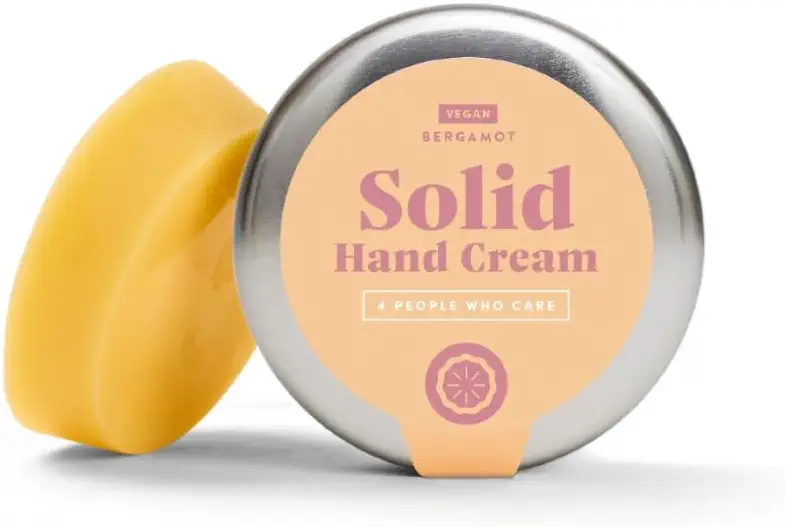 4peoplewhocare Crema de Manos Vegana 30 g – "Vegano Pulgar Ratón" – Crema de Manos Sólida para Manos Secas y Agrietadas – Mantequilla de Karité, cera de Candelilla, Aceite de Oliva, Bergamota –  