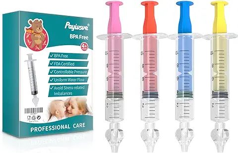 4 Piezas Jeringa Lavado Nasal para Bebés de Colores | Irrigador Nasal Infantil para el Cuidado del Bebé | Jeringa de Irrigación Nasal para Bebés de 10ml | Limpieza de la Nariz del Bebé  