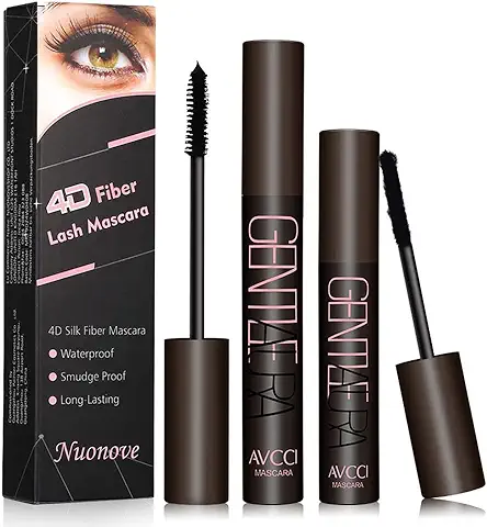 4D Silk Fiber Eyelash Mascara 4D Mascara 4D Máscara de Pestañas de Fibra de Seda, Larga Duración, sin Arrugas, sin Manchas, más Larga, más Gruesa, Negra  