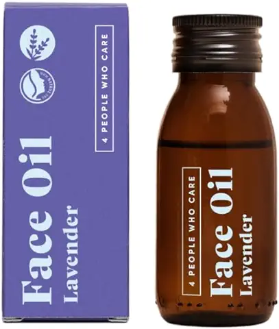 4peoplewhocare - Aceite Facial Orgánico de 50 ml, Aceite de Argán, Aceite de Jojoba, Aceite de Cáñamo, Lavanda, Vegano, Cuidado Facial rico en Nutrientes, Adecuado para Cara, Cabello y Cuerpo  