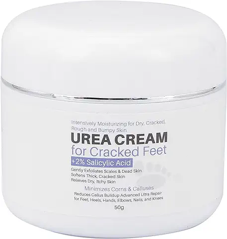 50 Ml, Crema de Urea, Crema Removedora de Callos con ácido Salicílico para Pies Secos Y Agrietados, Talones, Manos, Codos  