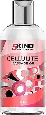 5Kind - Aceite de Masaje Anticelulítico de 250 ml, Aceite de Celulitis para piel Revitalizada, Aceite Corporal Reafirmante  