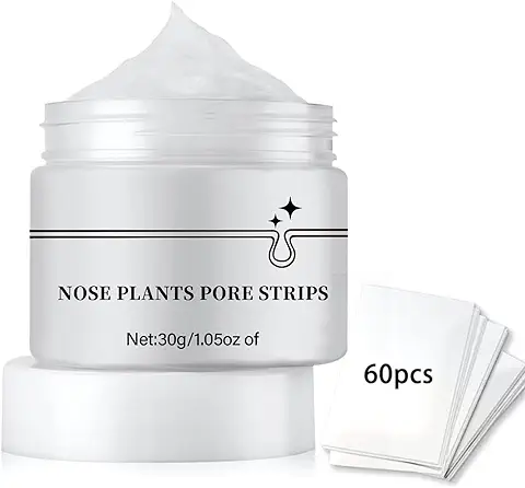 60 pcs Mascarilla Facial Puntos Negros, Blackhead Remover Nariz Tiras, Mascarilla Puntos Negros,Blackhead Nose Strips,Deep Cleansing, Limpiadora Contra Puntos Negros y Acné, Hidratantes  