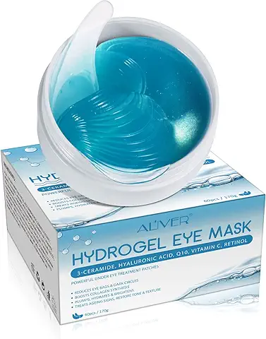 60 Piezas Mascara Para Los Ojos, 30 Pares, Rico En Ácido Hialurónico Y Colágeno, Parches Antiarrugas, Para Reducir Ojos Bolsas y Ojeras  