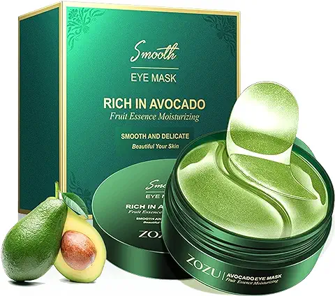 60 Piezas Mascara Para Los Ojos Parches Ojos Bolsas y Ojeras Para Las Arrugas La Hinchazón Anti Edad Parches Ojos Antiarrugas Mujer Mascara Hidratante Con Ácido Hialurónico (Verde)  
