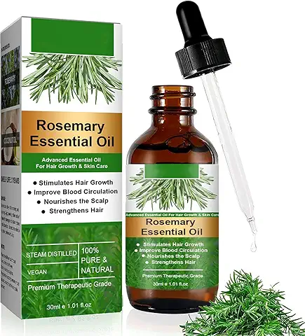 60ML Aceite de Romero,Aceite Esencial de Romero para el Cabello,Cuidado de Piel,Pieles Masajes o Cabello,Tratamiento de Pérdida Cabello,nutre el Cuero Cabelludo,estimula el Crecimiento del Cabello  