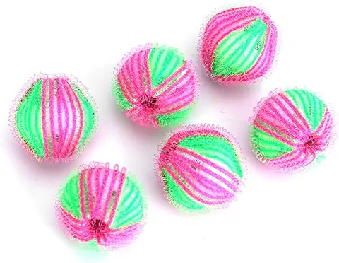 6pcs Chytaii Bola de Limpieza de Lavadora Bola de Lavandería de Pelota para Eliminar la Ropa de Pelo de Animales Bola de Plástico Reutilizable 3.5cm  