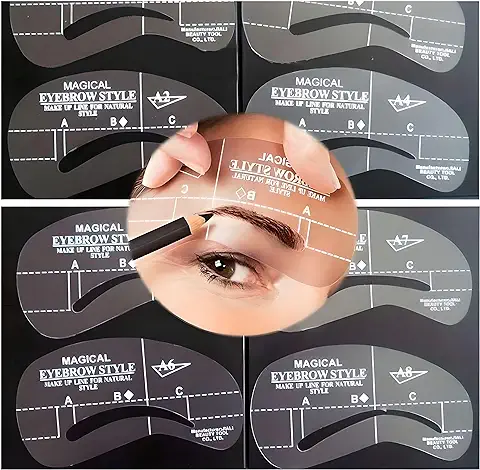 8 Plantillas Diferentes para Cejas, Formas de Cejas, Cejas Espesas, Posición de las Cejas  