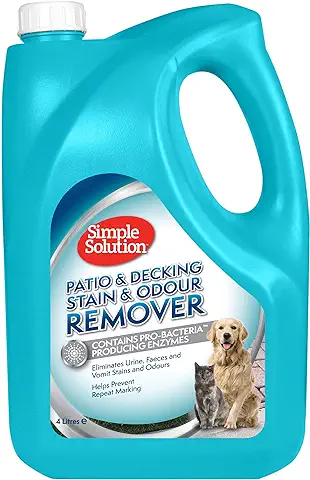 90453-2p Simple Solution Patio y Removedor de Manchas y Olores para Mascotas, 4 L  