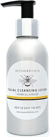 99% Natural LOCIÓN LIMPIADORA FACIAL - MIEL Y LAVANDA - 150 ml - de BEES of BRITAIN. pH 5.5 Piel Sensible, Suave para el Rostro.Donamos 5% de Ganancias Para Ayudar las Abejas y Polinizadores.  