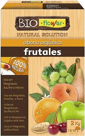 Abono Arboles Frutales Granulado de Flower de 2 kg, Ideal para Manzanos, Perales, Melocotoneros, Cerezos, Almendros, Crecimiento Equilibrado, 20.4x7.5x31cm, N/A  