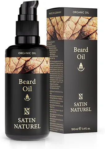 Aceite Barba ORGÁNICO 3 VECES MAYOR 100ml - Cuidado de la Cara y la Barba con Aceite de Almendra, Jojoba y Argan - Crecimiento de la Barba - Regalos Originales Para Hombre – Satin Naturel  