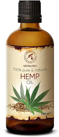 Aceite Cáñamo 100ml - 100% Puro & Natural - Prensado en Frío - Aceite Base - Cuidado Intensivo para Rostro - Piel - Cabello - Cuerpo - Masajes de Belleza