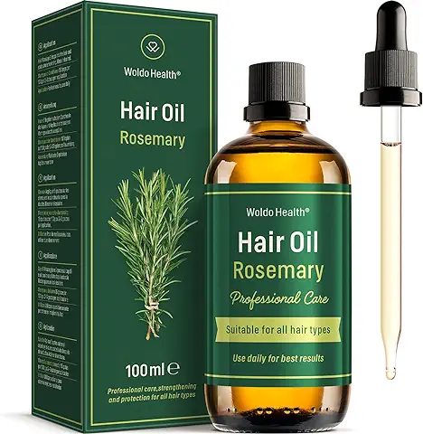 Aceite Capilar con Aceite de Romero, Biotina, Vitamina E y B7-100ml con Pipeta para una Fácil Dosificación  