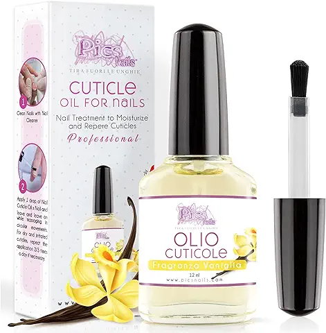 Aceite Cuticulas Uñas Profesional para Manos y pies 12ml - Fragancia de Vainilla - Aceite Hidratante y Regenerador para Cutículas de Manos y Pies, Brinda Alivio y Frescura a la piel seca e Irritada  