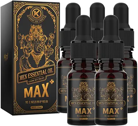 Aceite de Agrandamiento del pene Engrosamiento del pene Aumento del Crecimiento Gran Dick Agrandar para los Hombres Erección Mejorada Retraso Eyaculación Aceite de Polla Grande, 10ml (5PCS)  