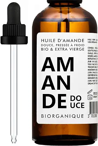 Aceite de Almendra Suave 100 % Orgánico, puro y Natural y Prensado en Frío, 100 ml, Cuidado para Cuerps, Peagua, Antiedad, Rostro, Masaje  