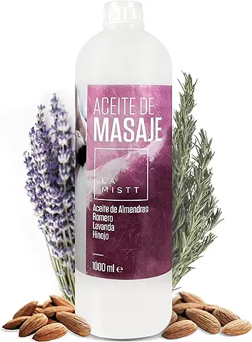 Aceite de Almendras Dulces, Romero, Lavanda e Hinojo | Aceite para Masajes Profesionales | Aceite Corporal | 1L  