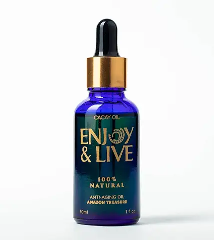 Aceite de Cacay 100% NATURAL - Efecto Botox Orgánico Antienvejecimiento y Antimanchas - Prensado en Frío- Sostenible y Ecológico con Envase Oscuro que lo Protege del sol (30ml / 1fl oz)  