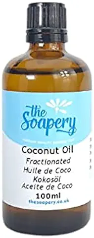 Aceite de coco Fraccionado, 100 ml, Aceite base 100 % puro y Natural para Tratamientos de piel y Cabello  