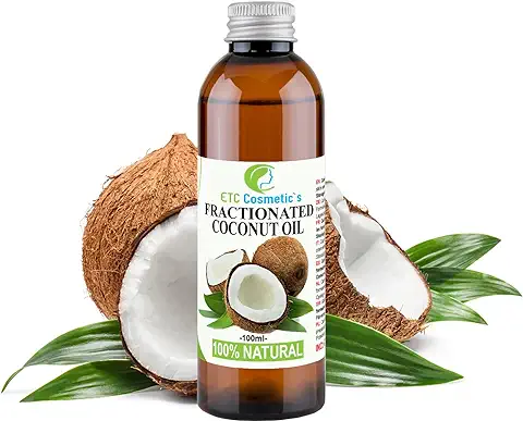 Aceite de Coco Fraccionado Orgánico (Organic Fractionated Coconut Oil) - 100ml - Puro, 100% Natural  