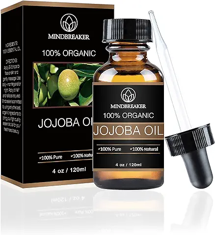 Aceite de Jojoba Orgánico - 100% puro Aceite de Jojoba Natural - Aceite Portador Prensado en Frío - Crema Hidratante Perfecta Adecuado para Cabello, Piel, Cara, Uñas(4oz)  