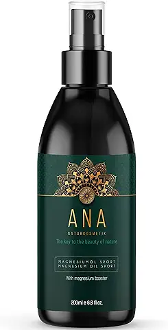 Aceite de Magnesio de Aloe Vera Ecológico-200ml-100% Puro Magnesio de Aloe Vera Natural+ Aceite de Semilla de Cáñamo+ Biotina-Perfecto para Deportes y Relajación Muscular -Fabricado en Alemania  